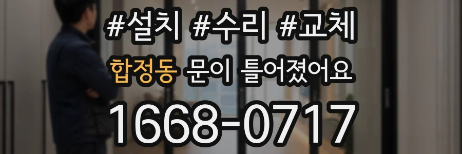 합정동 문이 틀어졌어요