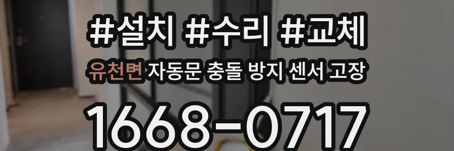 유천면 자동문 충돌 방지 센서 고장