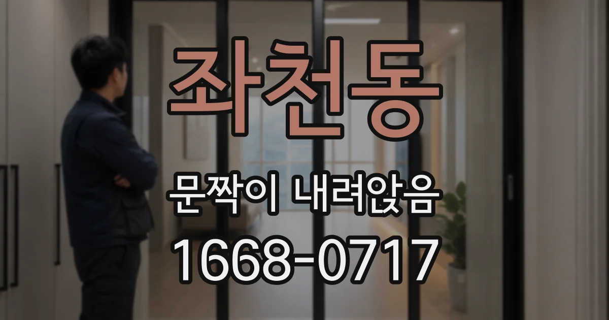 좌천동 문짝이 내려앉음