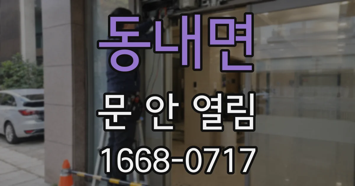 동내면 문 안 열림