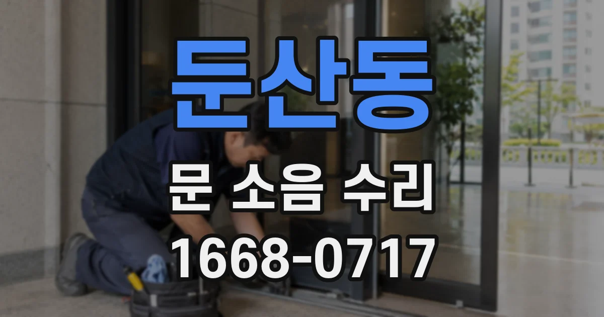 둔산동 문 소음 수리