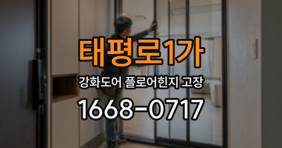 태평로1가 강화도어 플로어힌지 고장