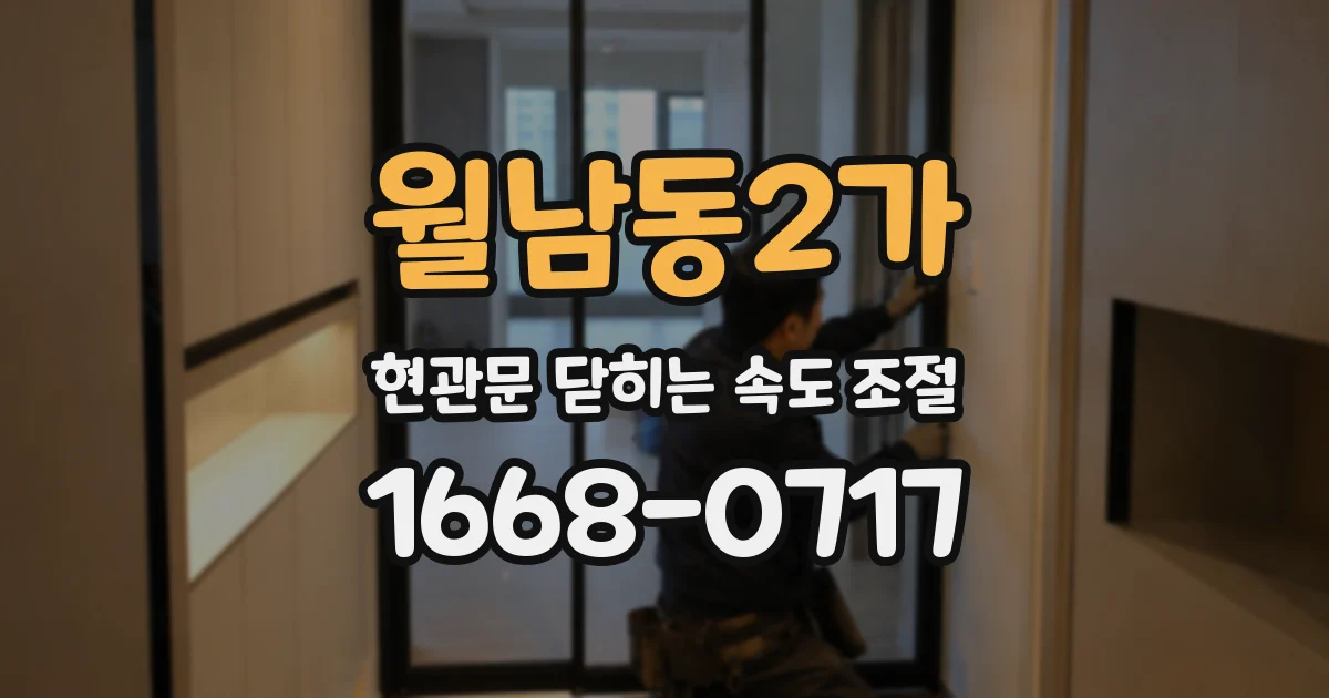 월남동2가 현관문 닫히는 속도 조절