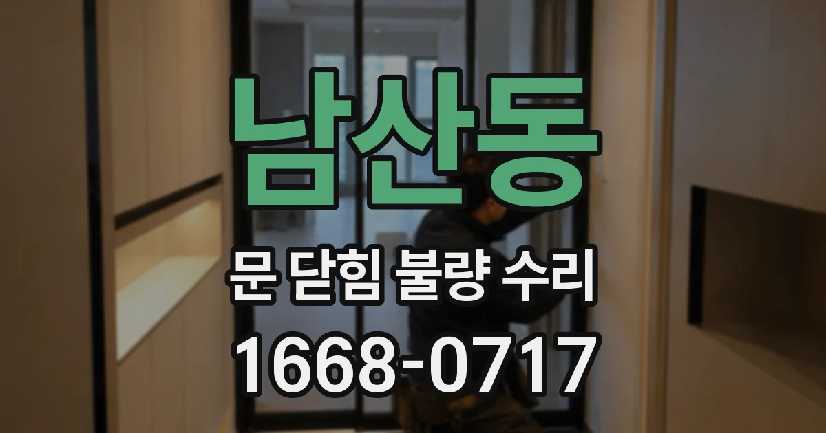 남산동 문 닫힘 불량 수리