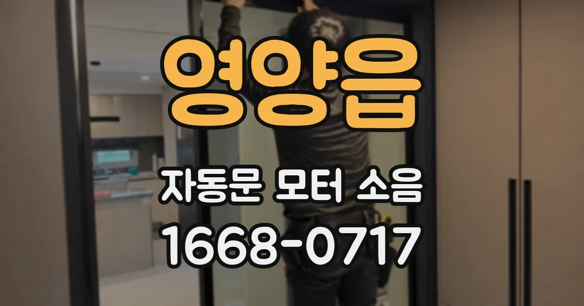 영양읍 자동문 모터 소음