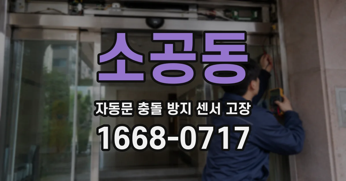 소공동 자동문 충돌 방지 센서 고장