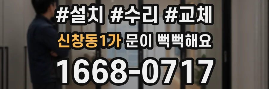 신창동1가 문이 뻑뻑해요