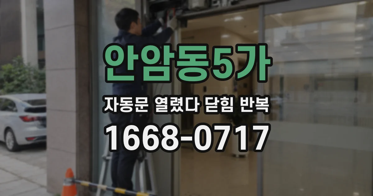 안암동5가 자동문 열렸다 닫힘 반복