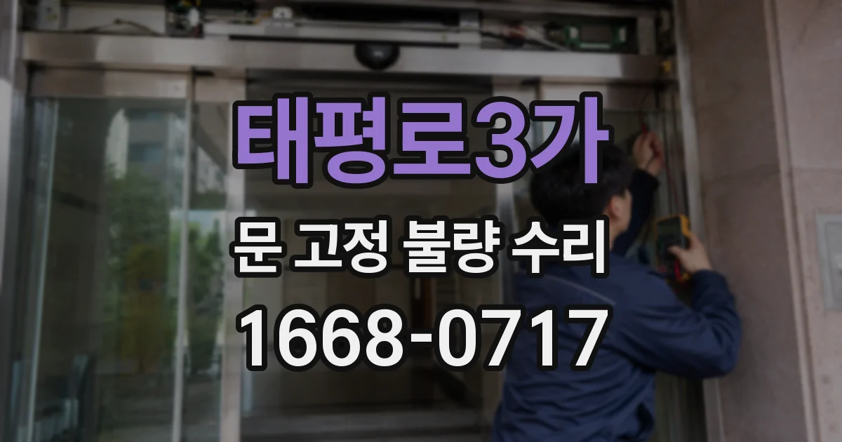 태평로3가 문 고정 불량 수리