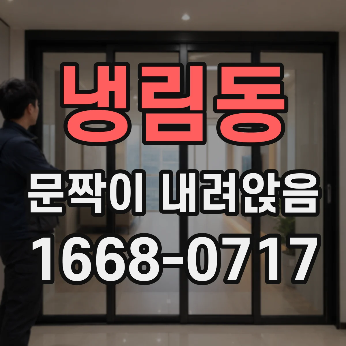 냉림동 문짝이 내려앉음