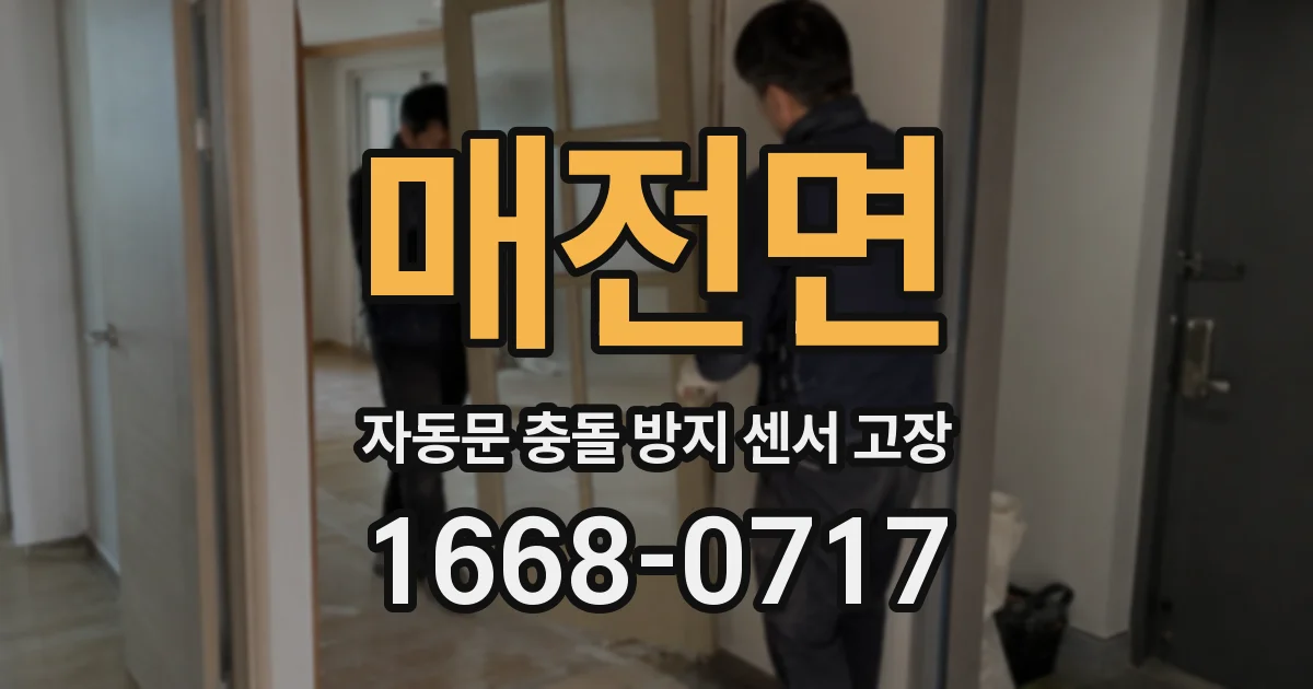 매전면 자동문 충돌 방지 센서 고장