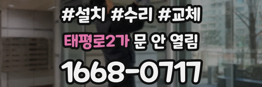 태평로2가 문 안 열림