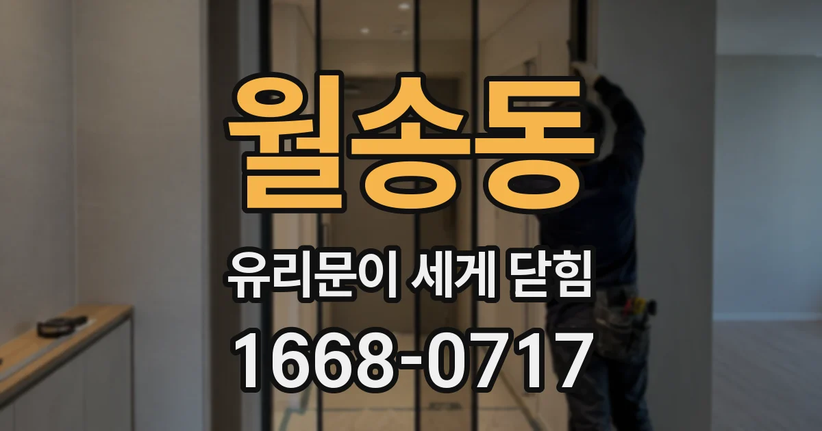 월송동 유리문이 세게 닫힘