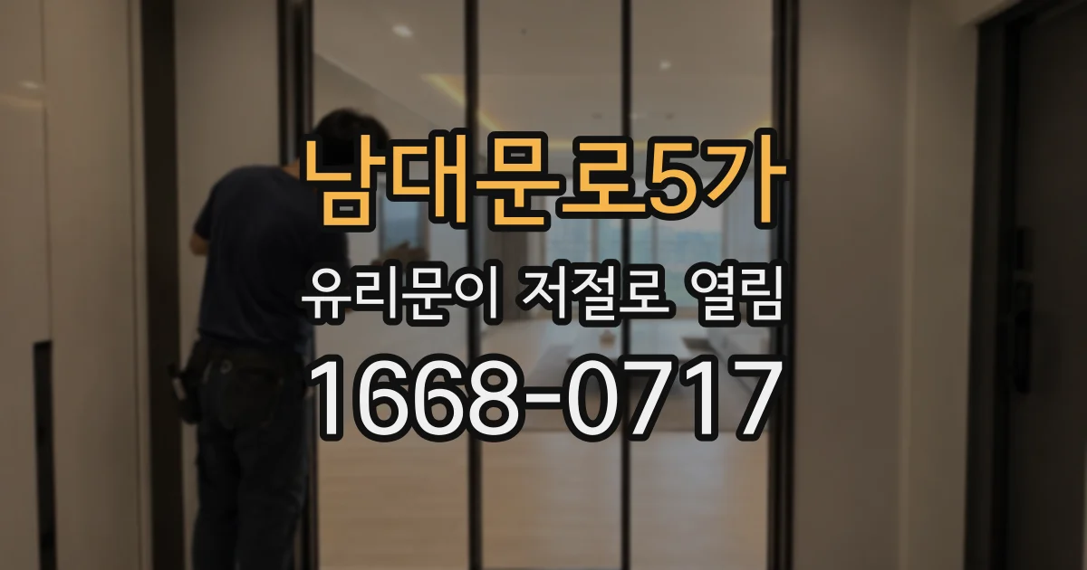 남대문로5가 유리문이 저절로 열림