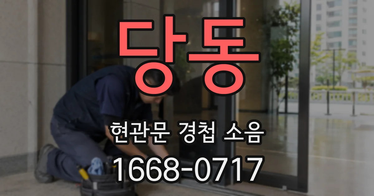 당동 현관문 경첩 소음
