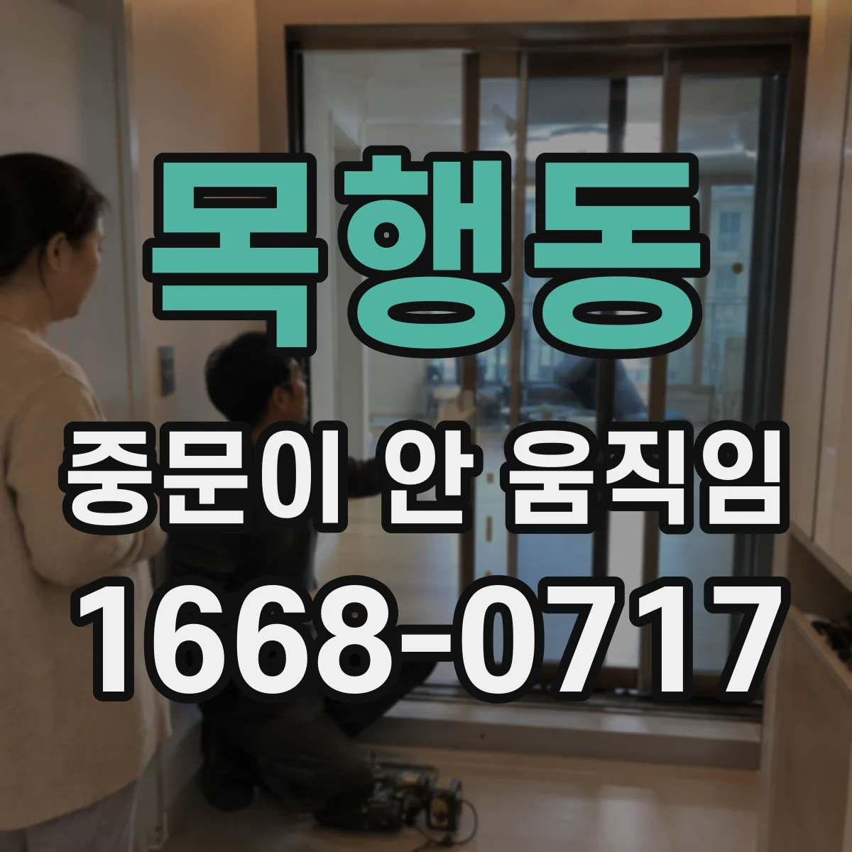목행동 중문이 안 움직임