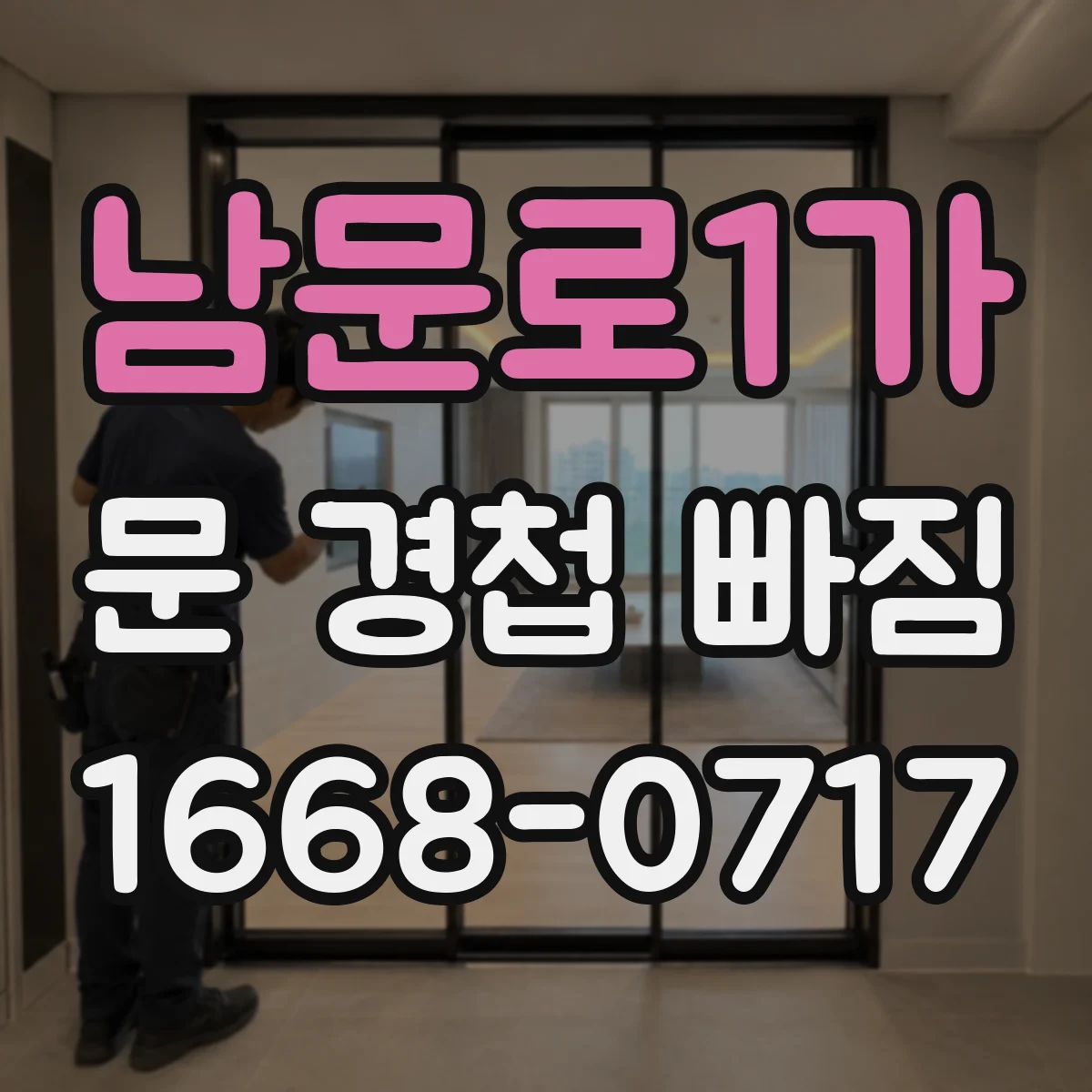남문로1가 문 경첩 빠짐