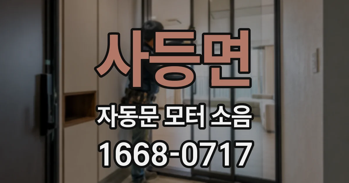 사등면 자동문 모터 소음