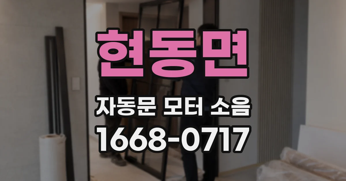 현동면 자동문 모터 소음