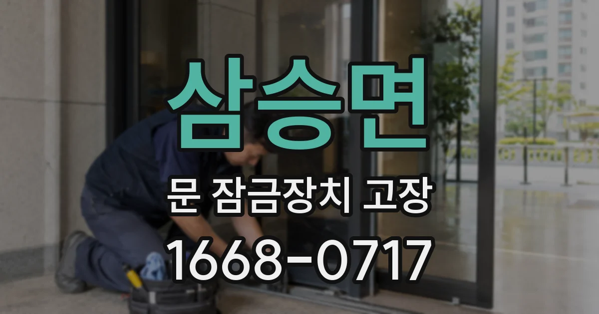 삼승면 문 잠금장치 고장