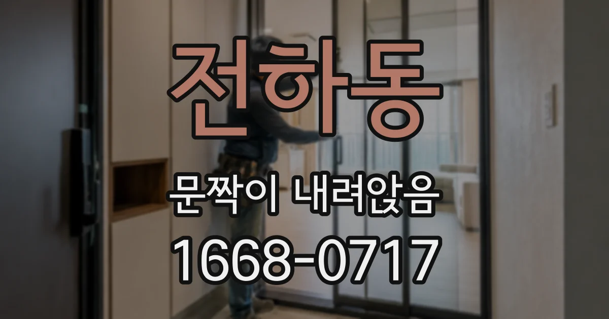 전하동 문짝이 내려앉음