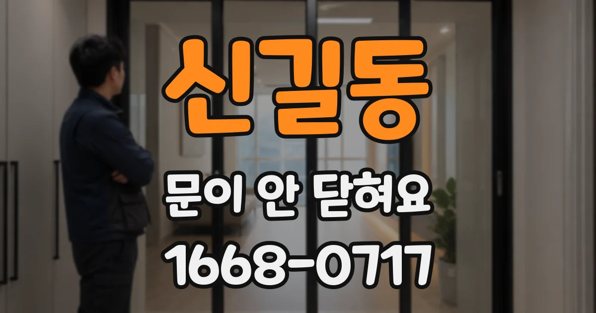 신길동 문이 안 닫혀요