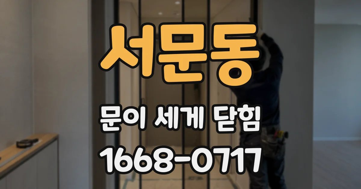 서문동 문이 세게 닫힘