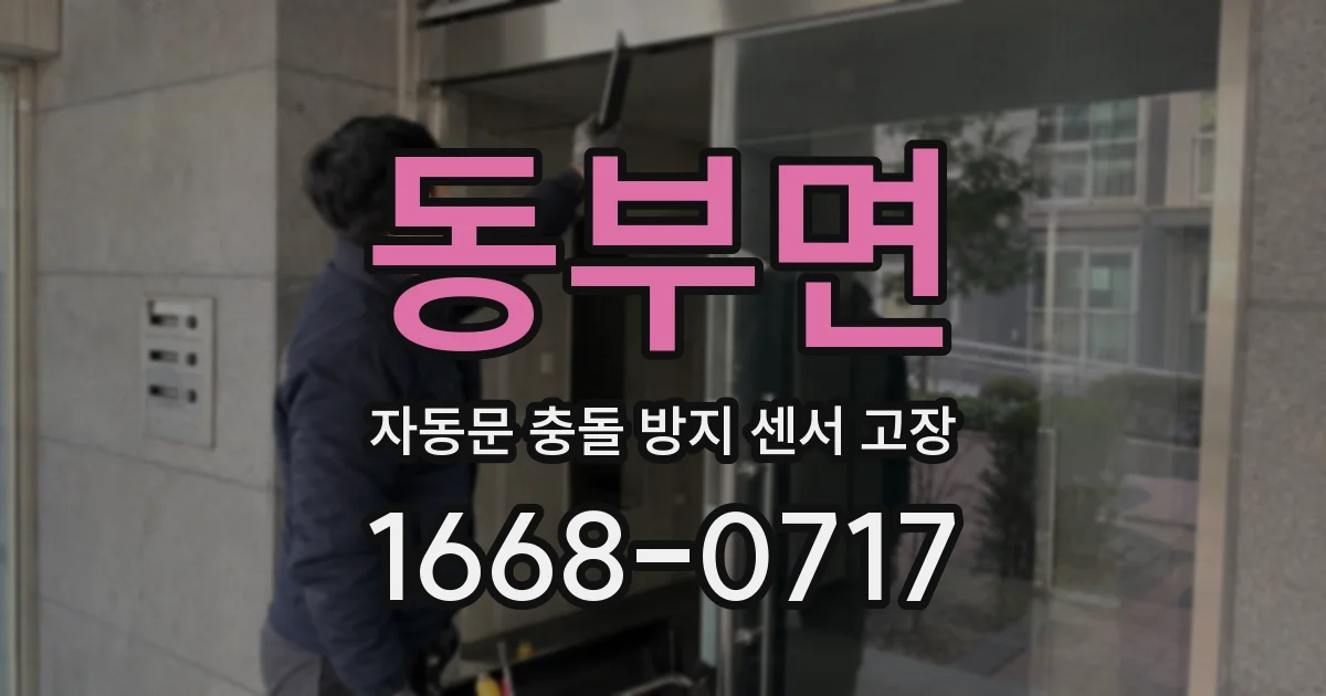 동부면 자동문 충돌 방지 센서 고장