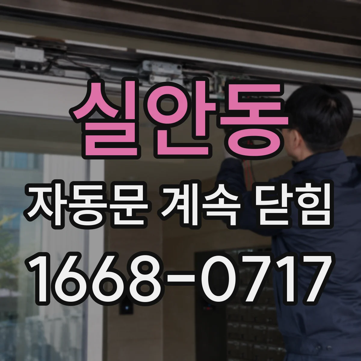 실안동 자동문 계속 닫힘