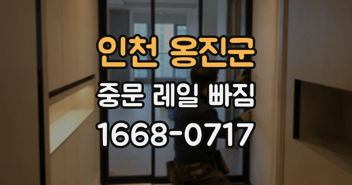 인천 옹진군 중문 레일 빠짐