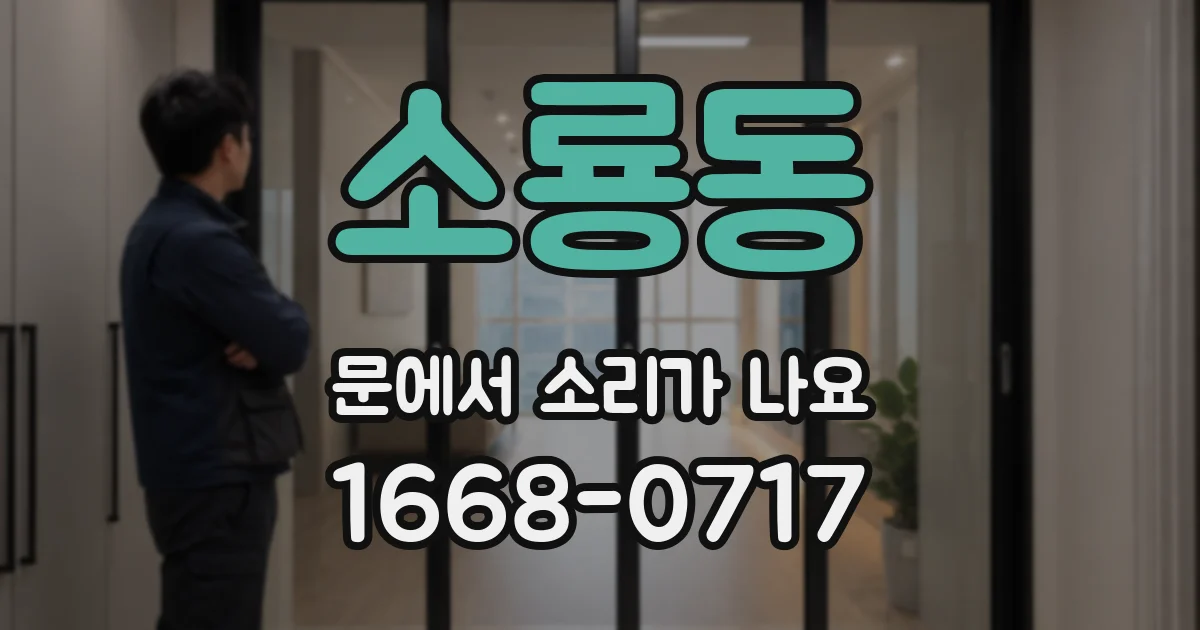 소룡동 문에서 소리가 나요