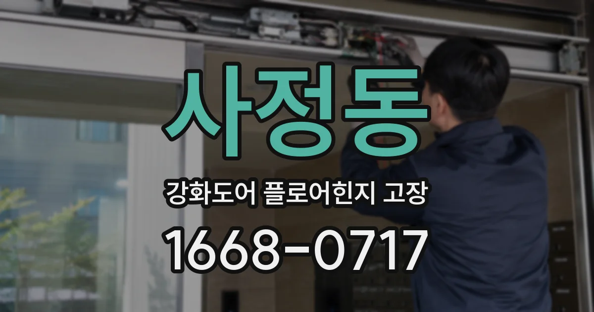 사정동 강화도어 플로어힌지 고장