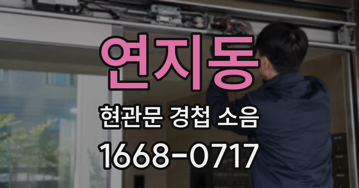 연지동 현관문 경첩 소음