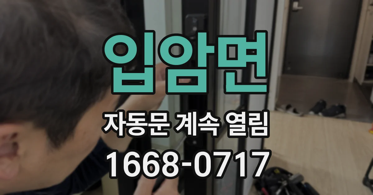 입암면 자동문 계속 열림