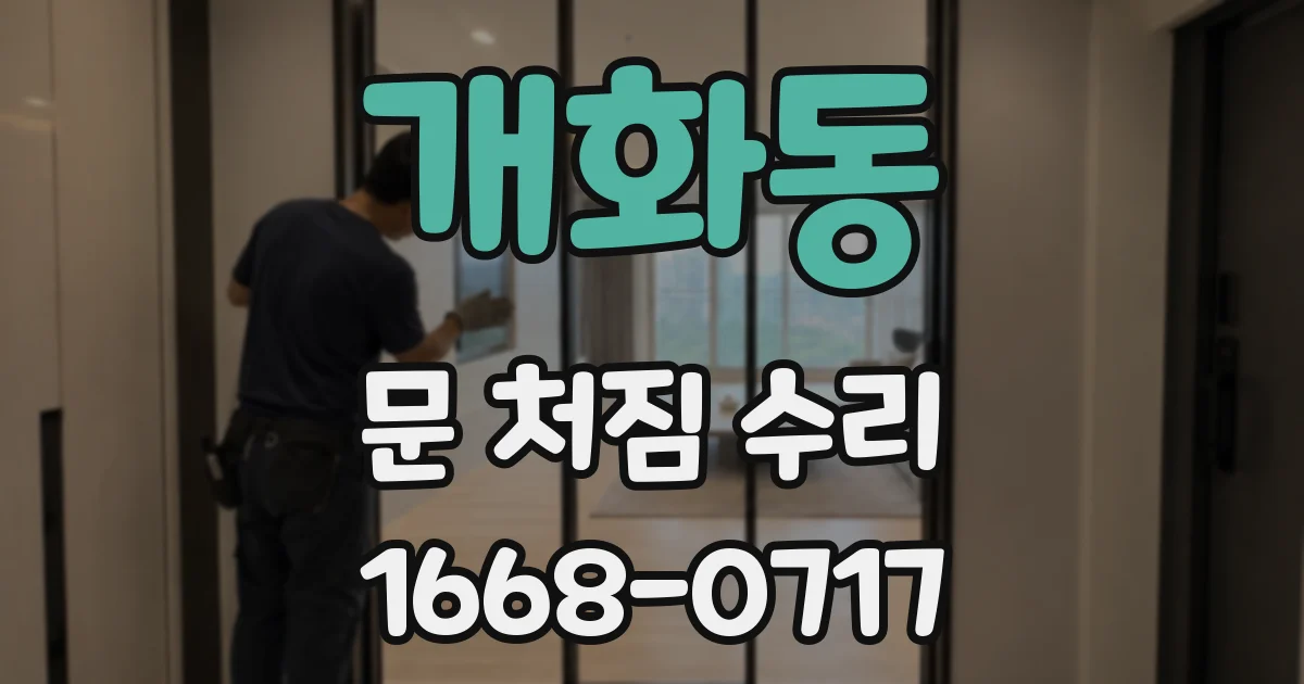 개화동 문 처짐 수리