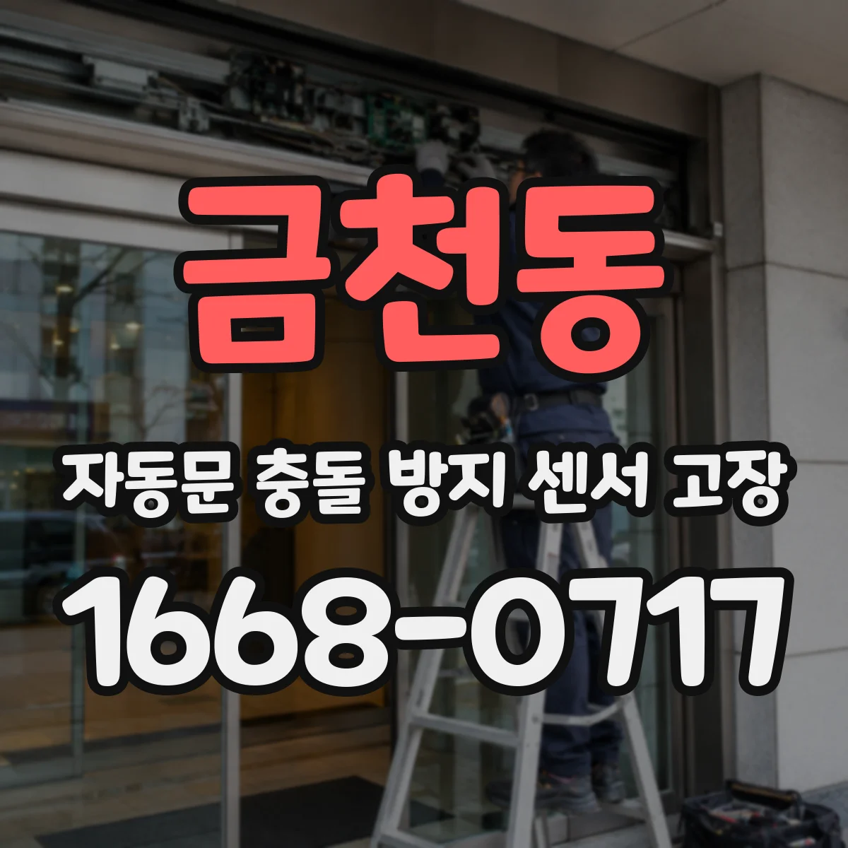 금천동 자동문 충돌 방지 센서 고장