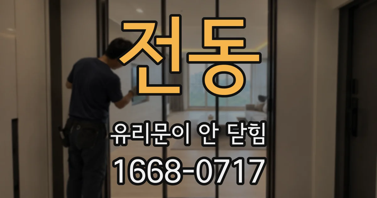 전동 유리문이 안 닫힘