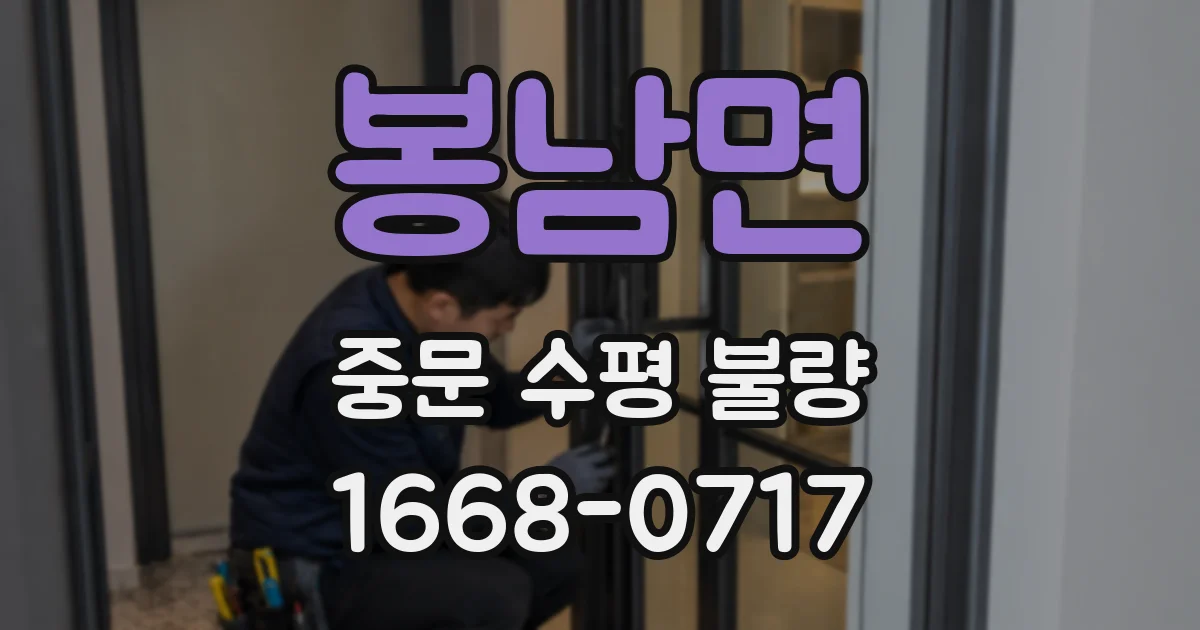 봉남면 중문 수평 불량