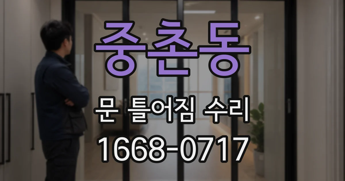 중촌동 문 틀어짐 수리