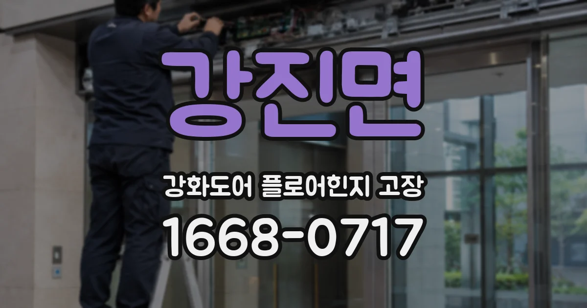 강진면 강화도어 플로어힌지 고장
