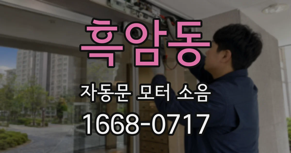 흑암동 자동문 모터 소음