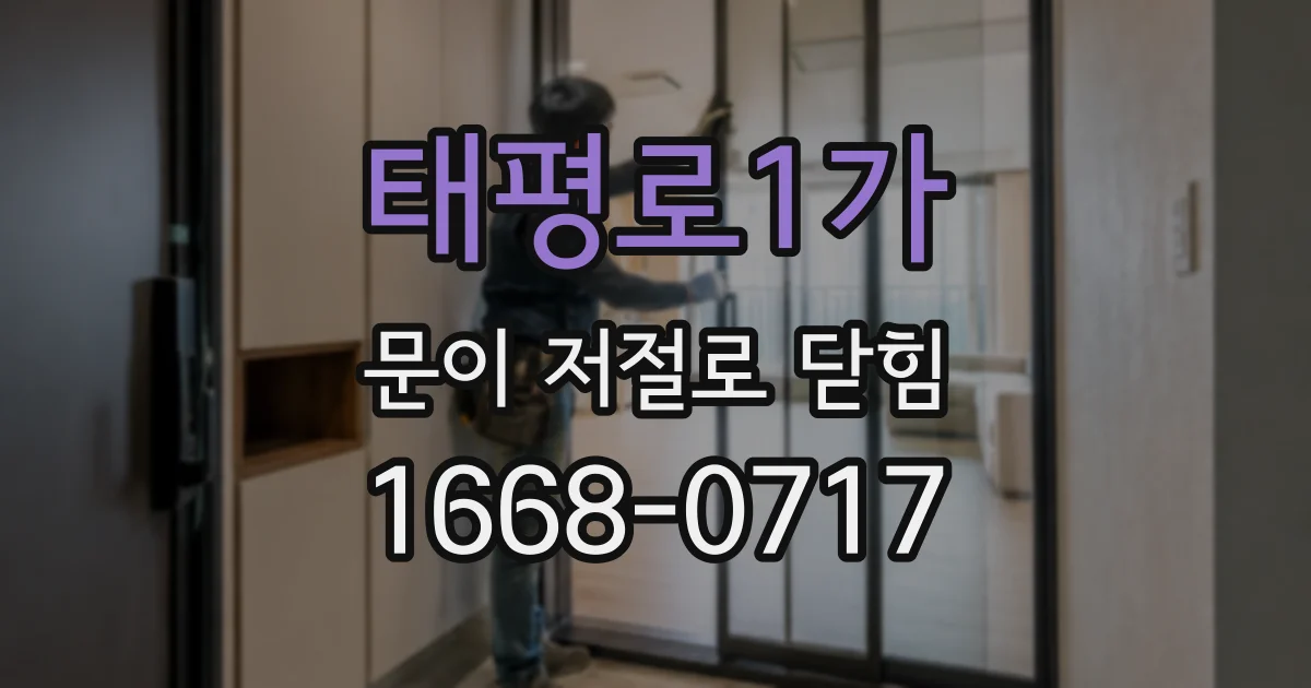 태평로1가 문이 저절로 닫힘