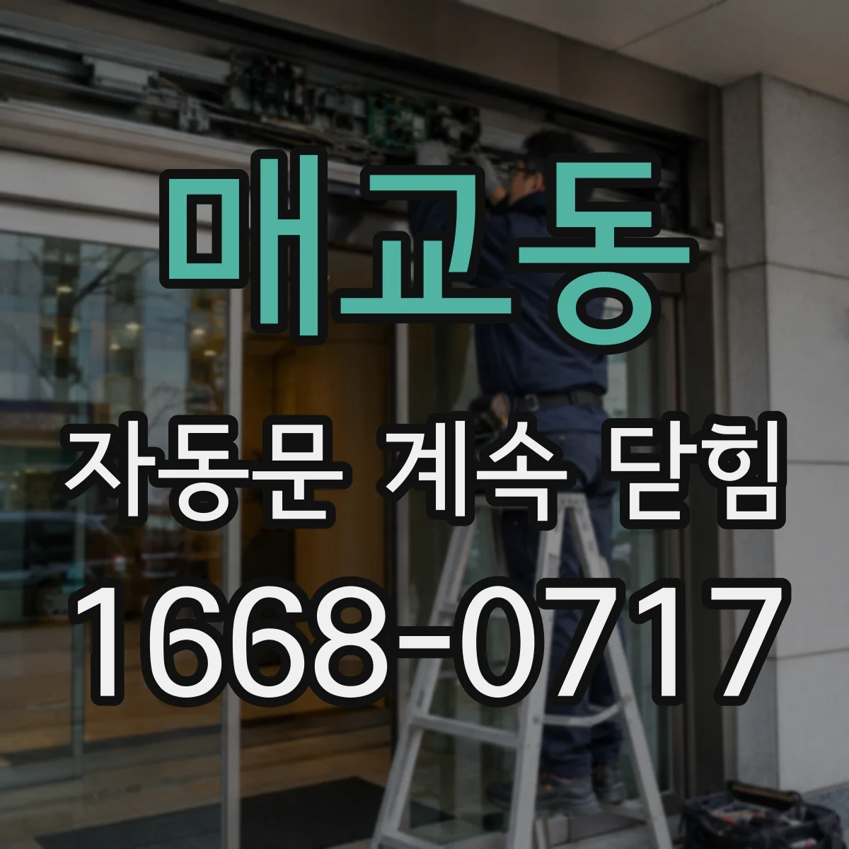 매교동 자동문 계속 닫힘