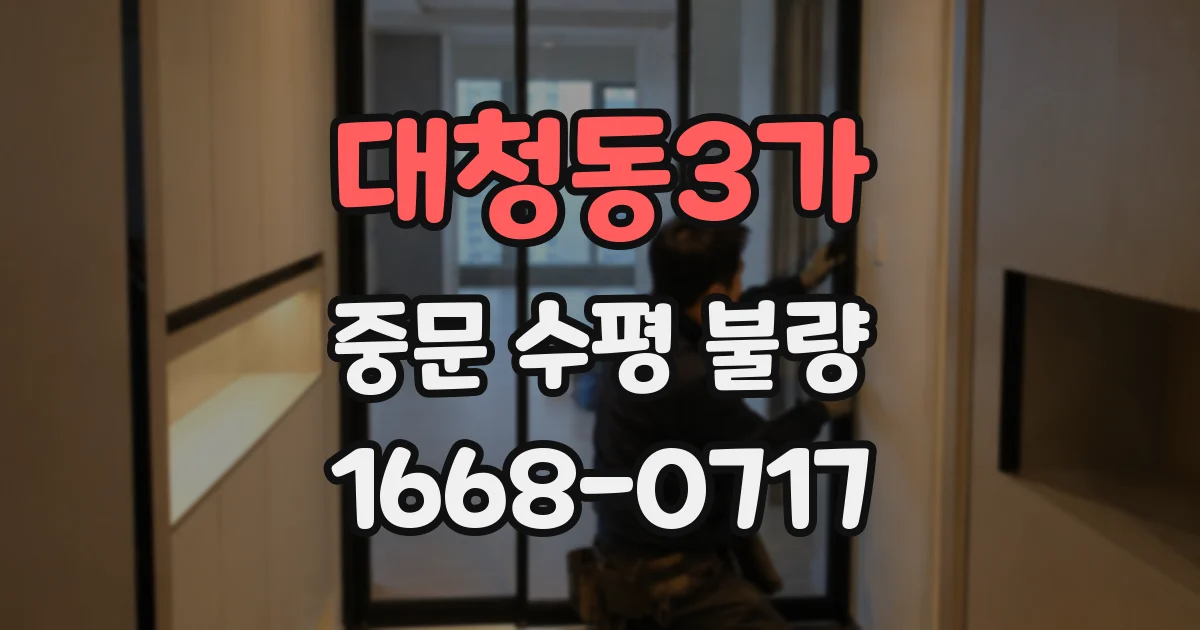 대청동3가 중문 수평 불량