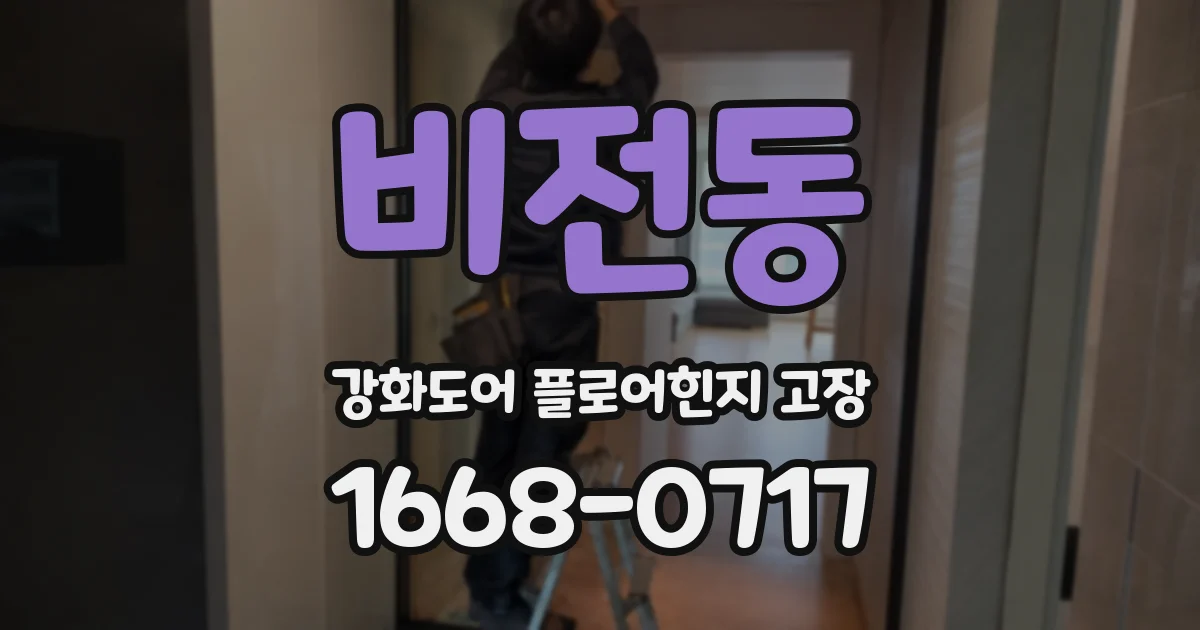 비전동 강화도어 플로어힌지 고장