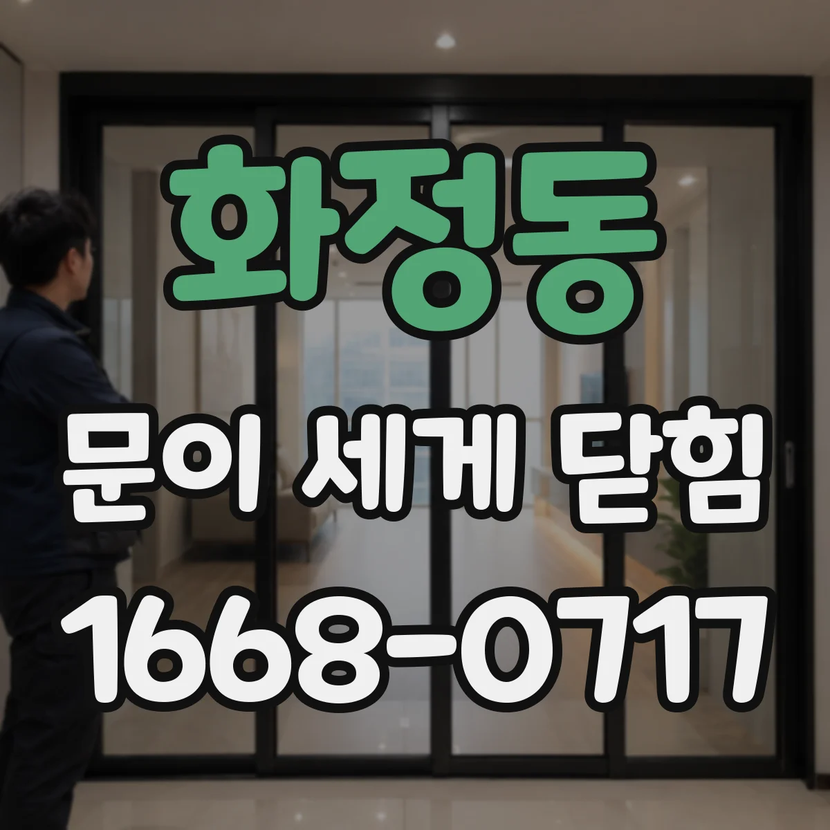 화정동 문이 세게 닫힘
