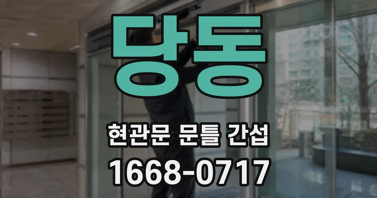 당동 현관문 문틀 간섭