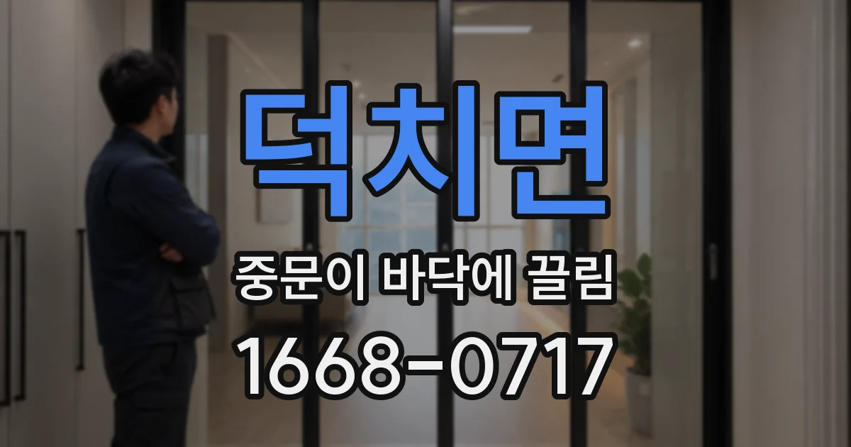 덕치면 중문이 바닥에 끌림