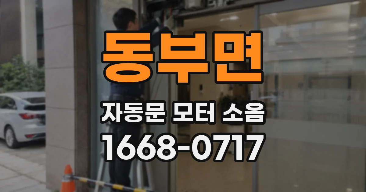 동부면 자동문 모터 소음