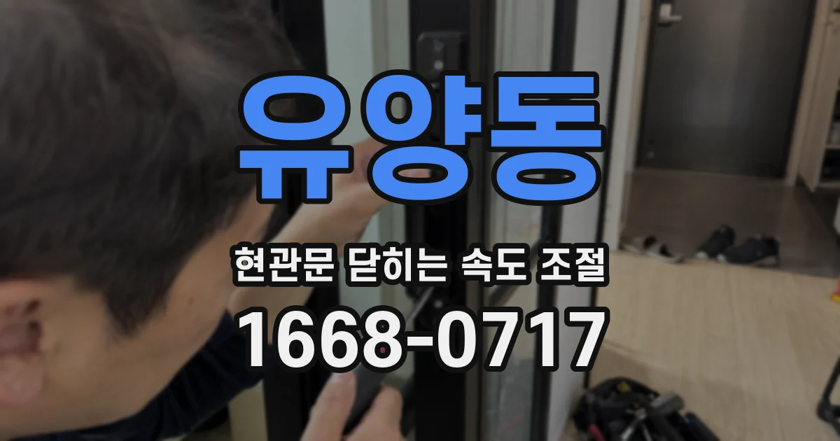 유양동 현관문 닫히는 속도 조절